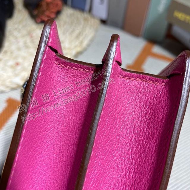 HERMES女包 豬鼻子包 Roulis Evercolor皮 玉蘭粉 愛馬仕百搭款單肩包 愛馬仕斜挎背包  Ama1698